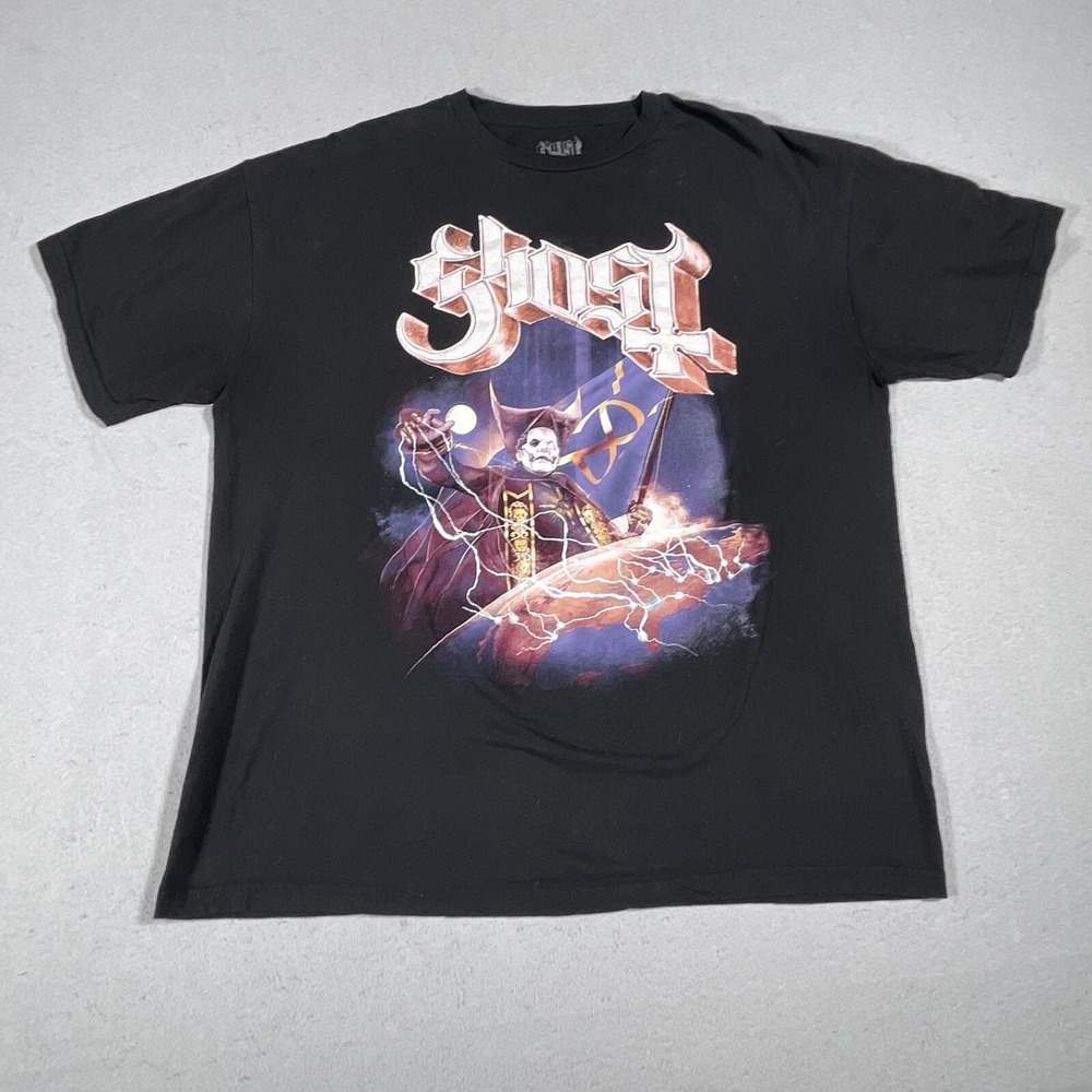 Ghost Band Graphic T-Shirt Men XL Regular Fit Black Papa Emeritus IV Streetwear